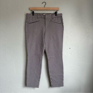 GAP Women's Blue Striped Skinny Ankle‎ Cropped Preppy Pants Size 12 Like New